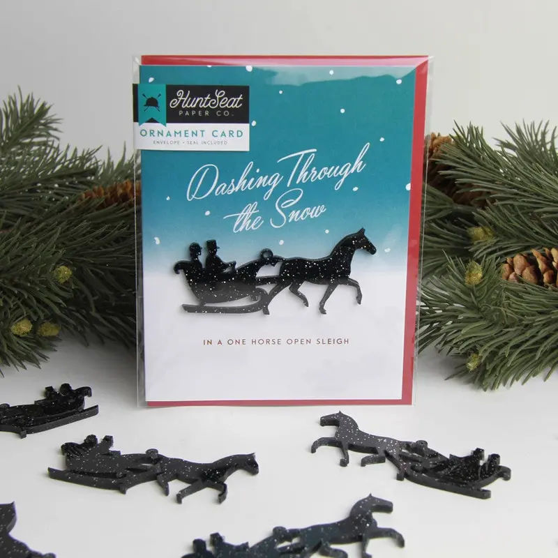 Hunt Seat Paper Co Dashing Ornament Card 2