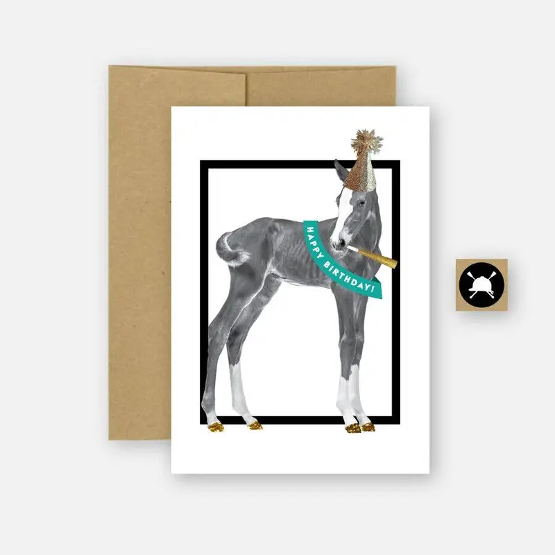 Hunt Seat Paper Co. - Happy Birthday Equestrian Horse Greeting Card 1