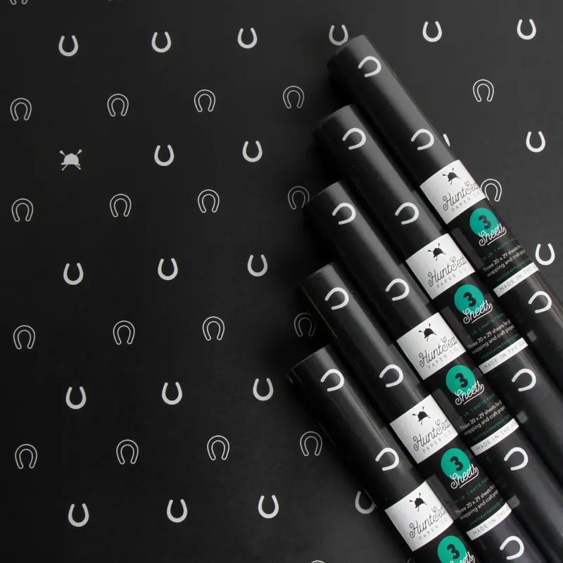 Hunt Seat Paper Co Lucky Slate Wrapping Paper 1