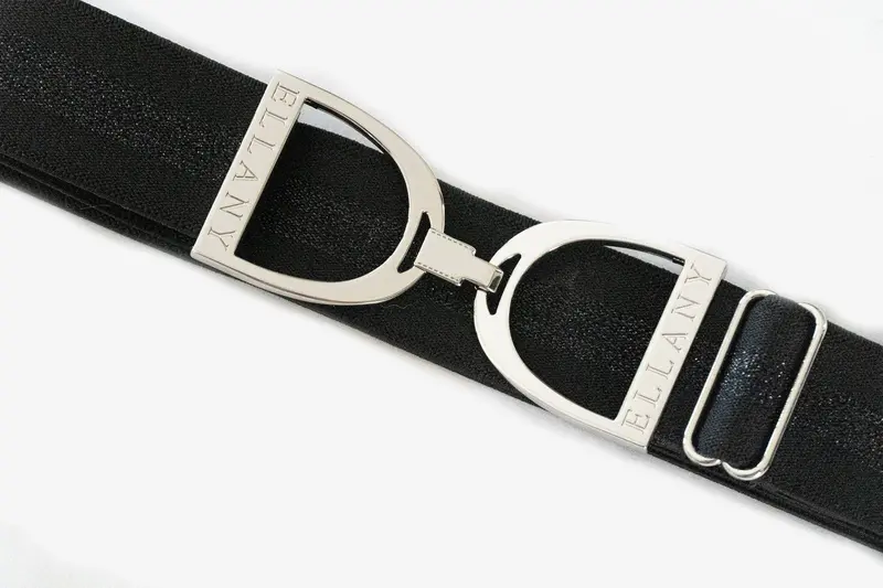 Huston X Ellany - Dark Horse - 1.5" Silver Stirrup Elastic Belt 1