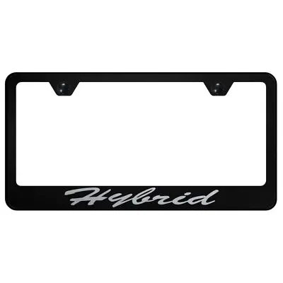 Hybrid Laser Etched Script Stainless Steel License Plate Frame (Black) 1