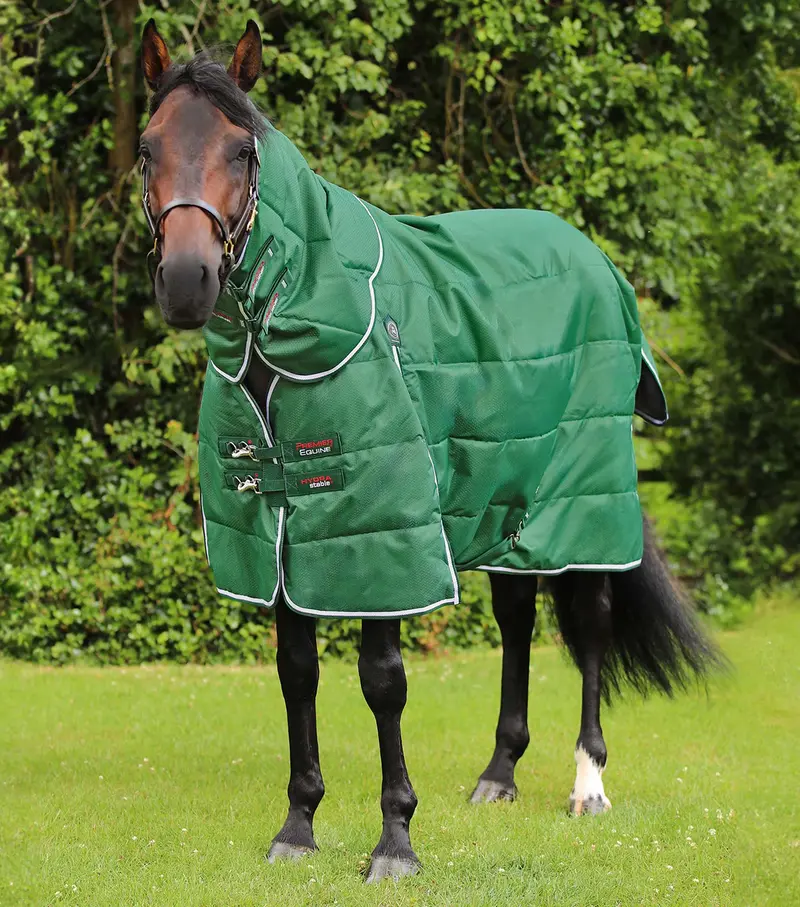 Hydra 200G Stable Rug With Neck Cover Green 1