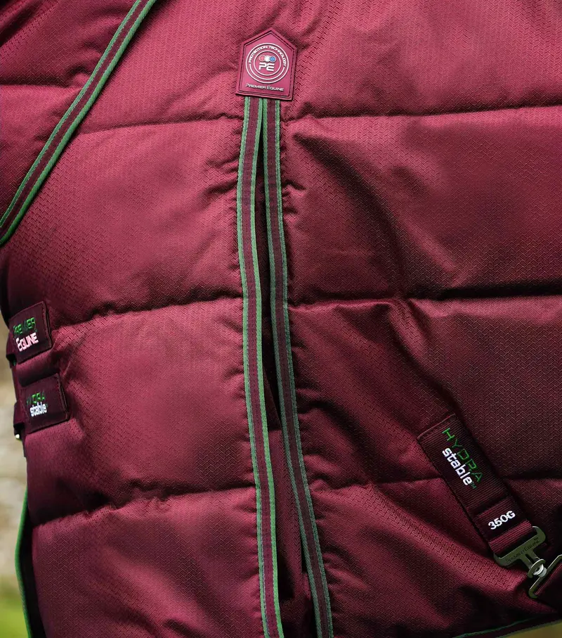 Hydra 350G Stable Rug With Neck Cover Wine 4