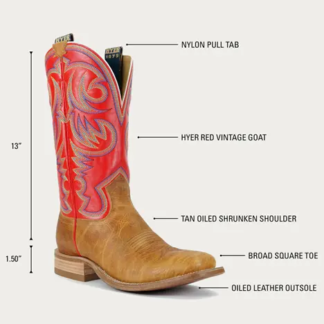 Hyer Men's Red And Tan Sawyer Boot 4