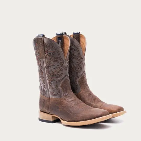 Hyer Men's Tan And Grey Bucklin Western Boot 4