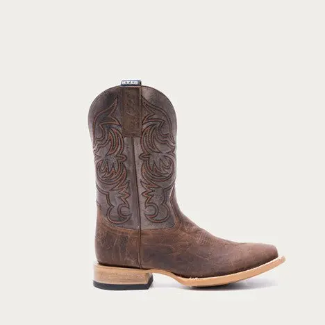 Hyer Men's Tan And Grey Bucklin Western Boot 5