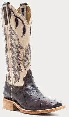 Hyer Women's Blackberry Purple Ostrich Harper Western Boot 1