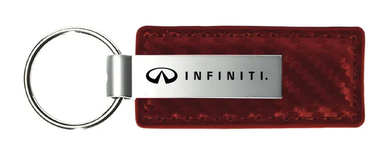 Infiniti Carbon Fiber Leather Keychain 3