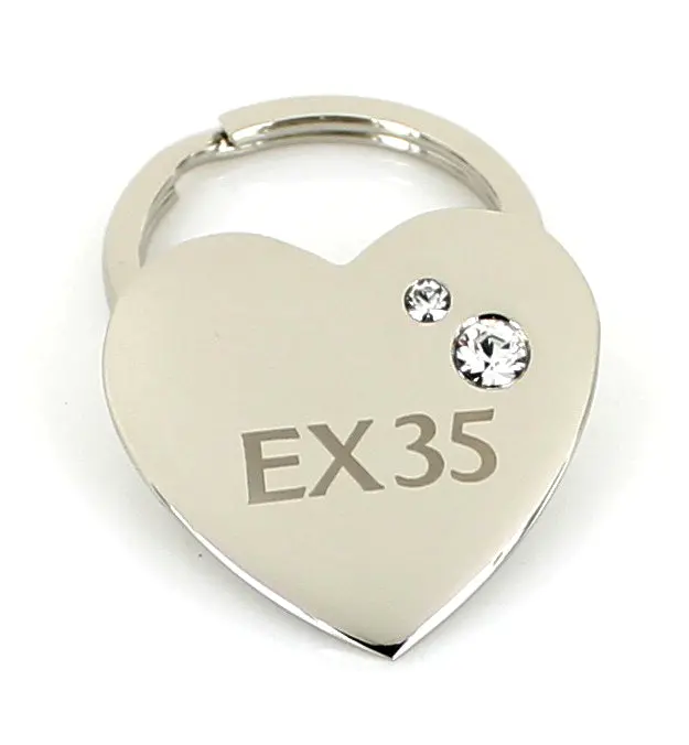 Infiniti Ex35 Heart Shape Keychain (Chrome) 1
