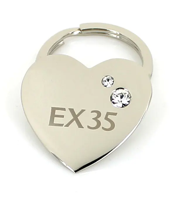 Infiniti Ex35 Heart Shape Keychain (Chrome) 2