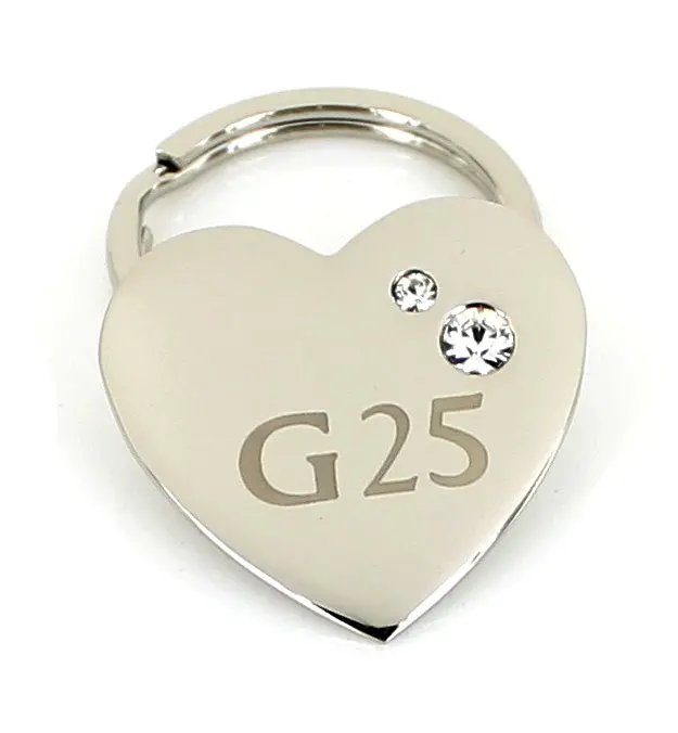 Infiniti G25 Heart Shape Keychain (Chrome) 1