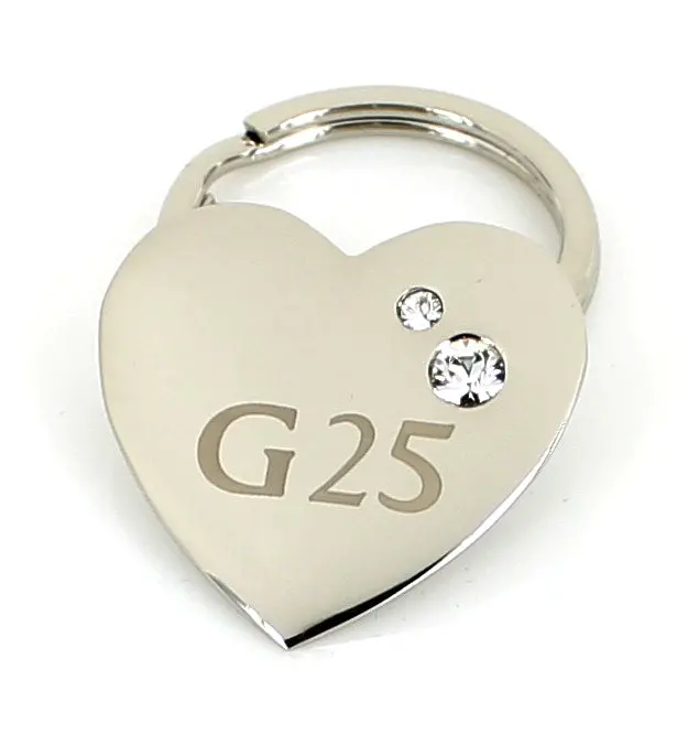 Infiniti G25 Heart Shape Keychain (Chrome) 2