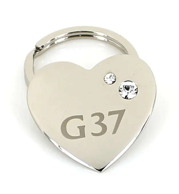 Infiniti G37 Heart Shape Keychain (Chrome) 1