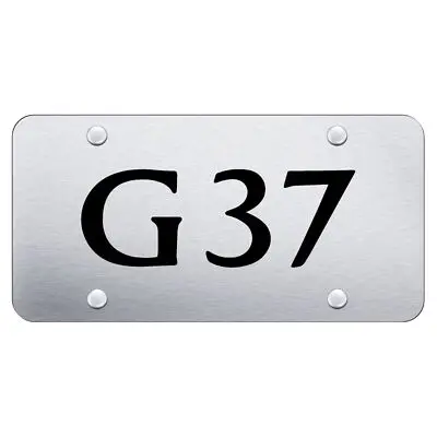 Infiniti G37 Laser Etched Logo License Plate (Brushed Chrome) 1