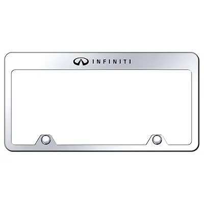 Infiniti Laser Etched Logo Stainless Steel Truck License Plate Frame (Chrome) 1