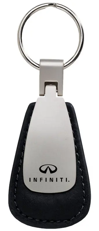 Infiniti Leather Tear Drop Key Ring (Black) 1