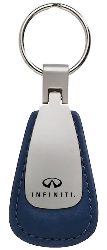 Infiniti Leather Tear Drop Key Ring (Blue) 1