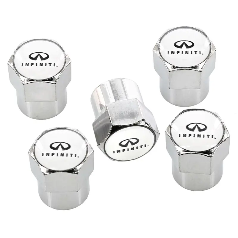Infiniti Logo Tire Valve Caps Set (Chrome) 1