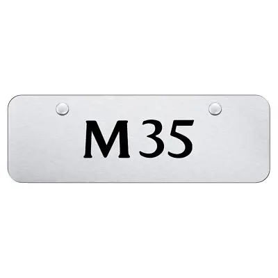Infiniti M35 Laser Etched Logo Mini License Plate (Brushed Chrome) 1