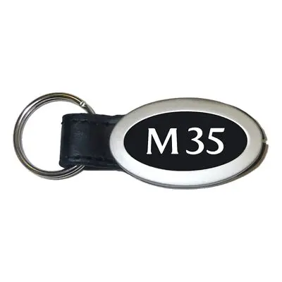 Infiniti M35 Oval Leather Key Chain (Black) 1