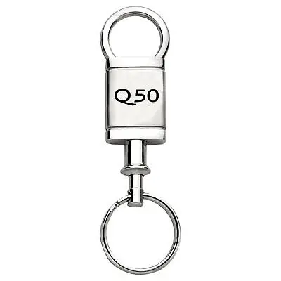 Infiniti Q50 Satin Chrome Valet Key Chain (Silver) 1