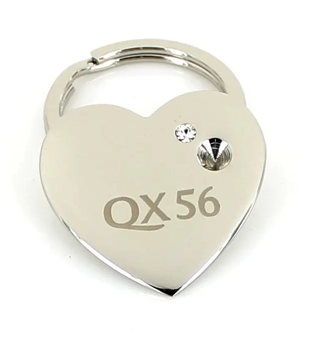 Infiniti Qx56 Heart Shape Keychain (Chrome) 1