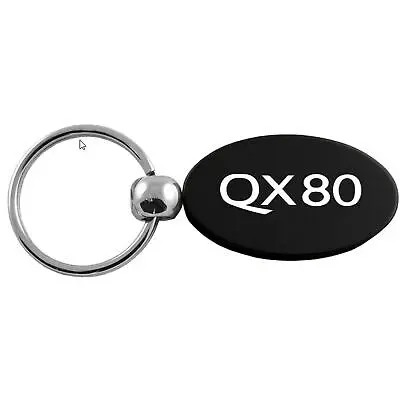 Infiniti Qx80 Oval Key Ring (Black) 1