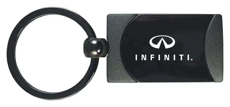 Infiniti Two-Tone Rectangular Key Fob (Gun Metal) 1