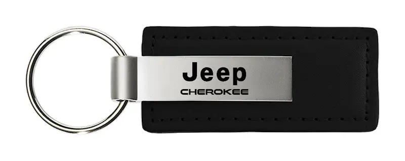 Jeep Cherokee Leather Keychain 2