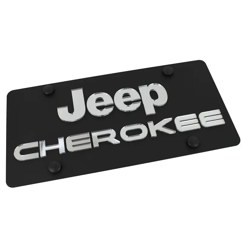 Jeep Cherokee License Plate (Black) 1