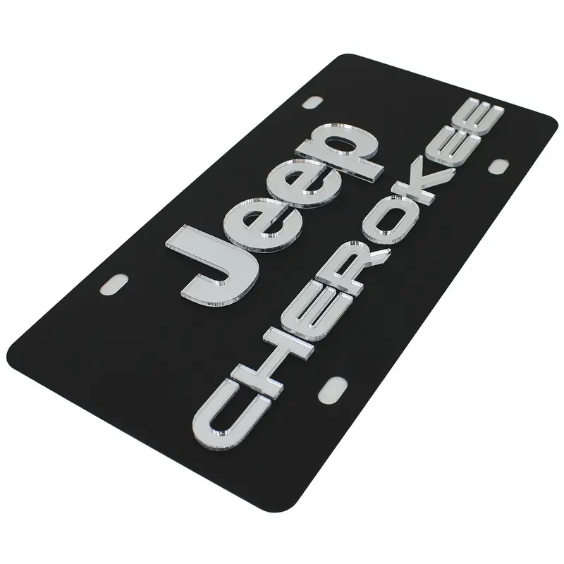 Jeep Cherokee License Plate (Black) 2