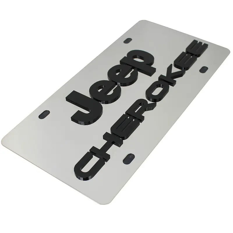 Jeep Cherokee License Plate (Chrome) 2