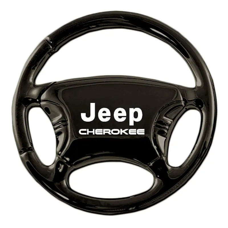 Jeep Cherokee Steering Wheel Key Ring (Black) 1