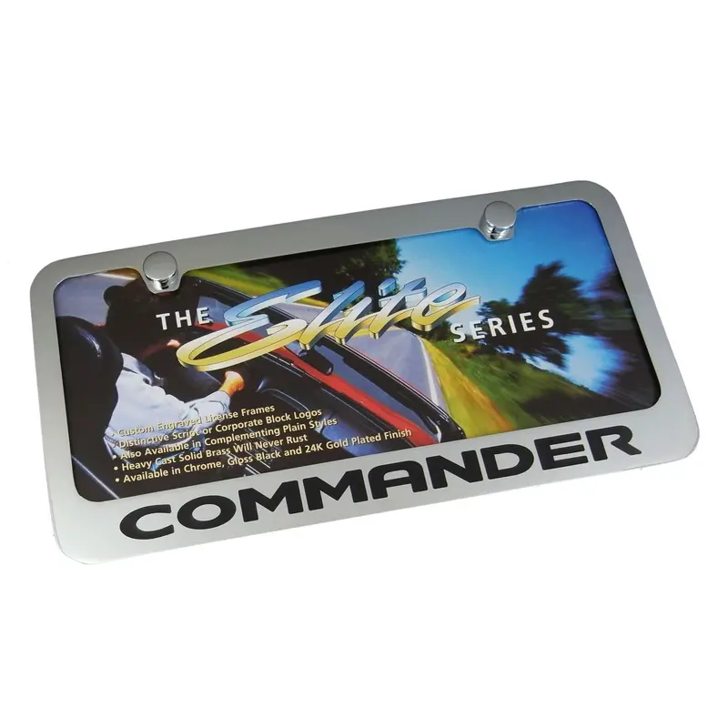 Jeep Commander License Plate Frame (Chrome) 1