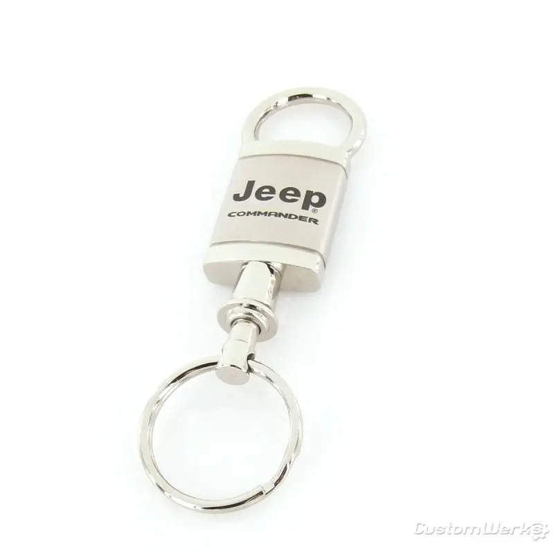 Jeep Commander Satin Valet Keychain (Chrome) 1