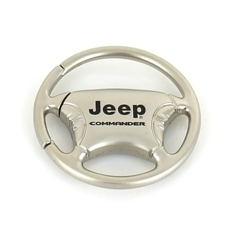 Jeep Commander Steering Wheel Keychain (Chrome) 1