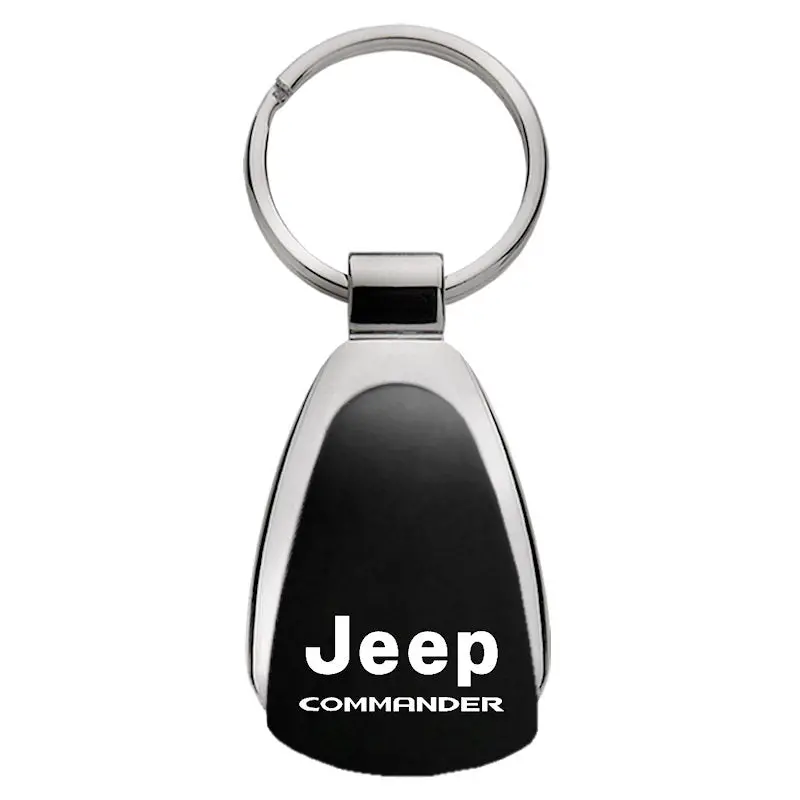 Jeep Commander Tear Drop Key Ring (Black) 1
