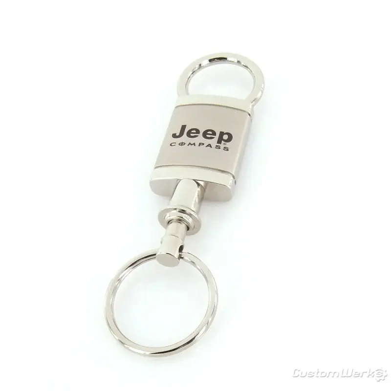 Jeep Compass Satin Valet Keychain (Chrome) 1