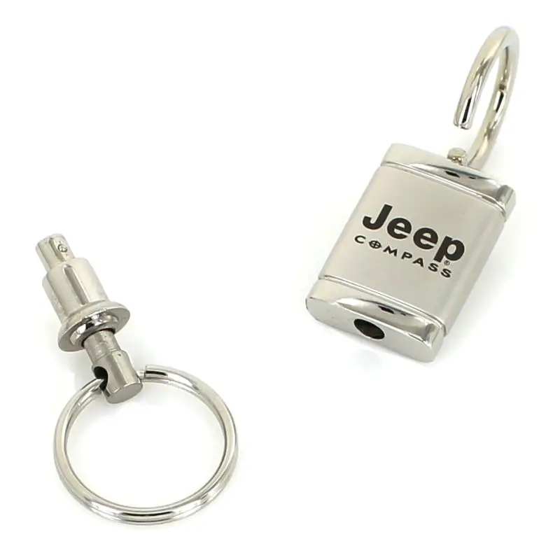 Jeep Compass Satin Valet Keychain (Chrome) 2