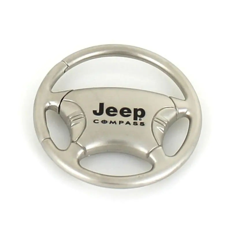 Jeep Compass Steering Wheel Keychain (Chrome) 1