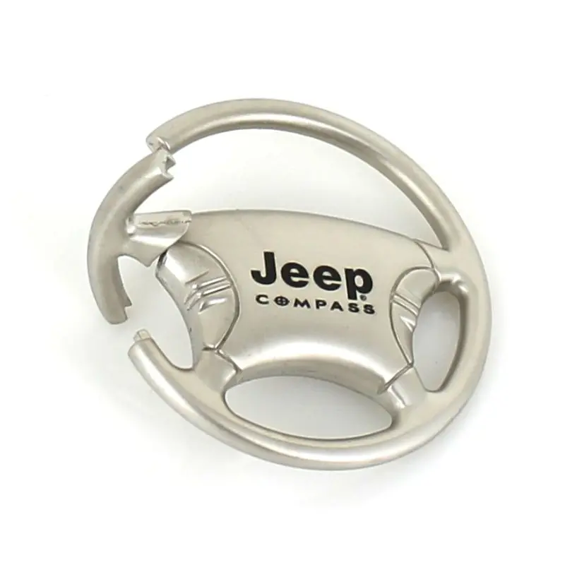 Jeep Compass Steering Wheel Keychain (Chrome) 2