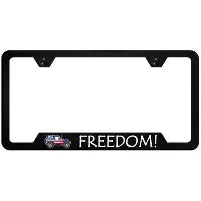 Jeep Freedom Polycarbonate License Plate Frame (Black) 1