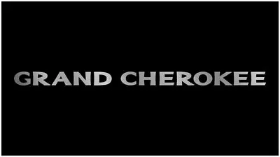 Jeep Grand Cherokee Lazer-Tag Acrylic License Plate (Silver On Black) 1