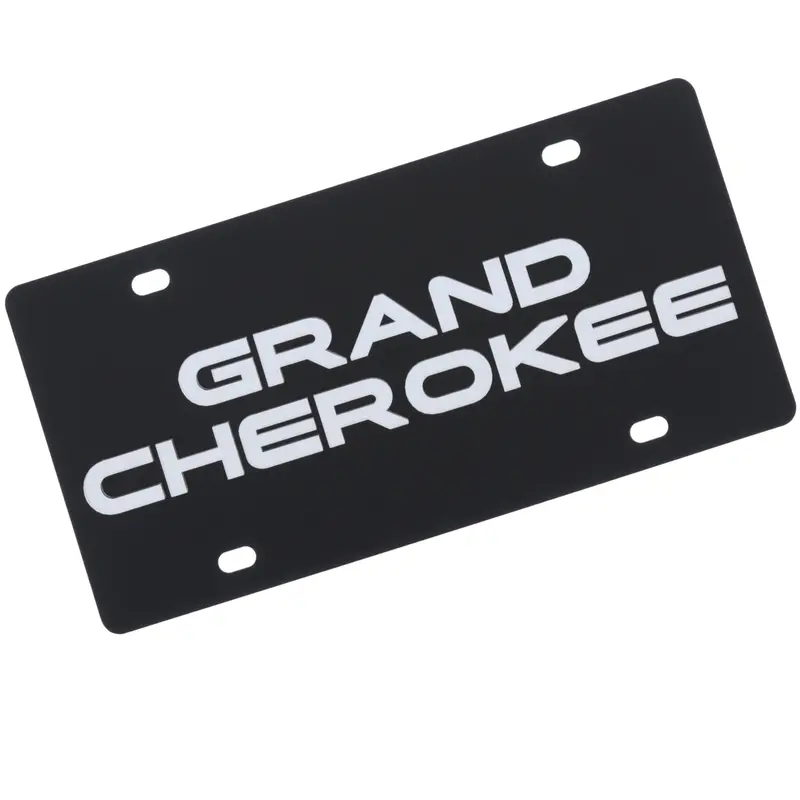 Jeep Grand Cherokee Logo License Plate (Black) 1