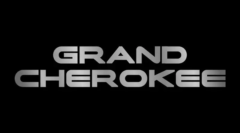 Jeep Grand Cherokee Logo License Plate (Black) 1