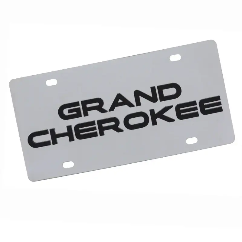 Jeep Grand Cherokee Logo License Plate (Chrome) 1