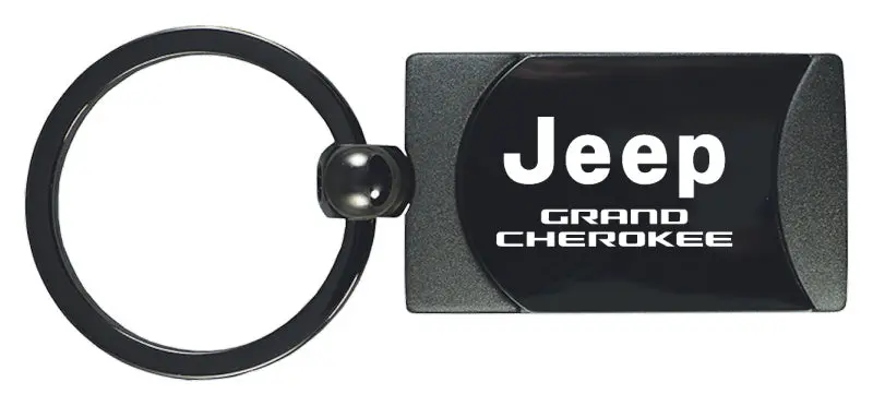 Jeep Grand Cherokee Two-Tone Rectangular Key Fob (Gun Metal) 1