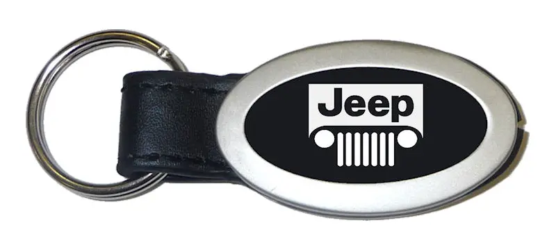 Jeep Grill Oval Key Chain (Black) 1