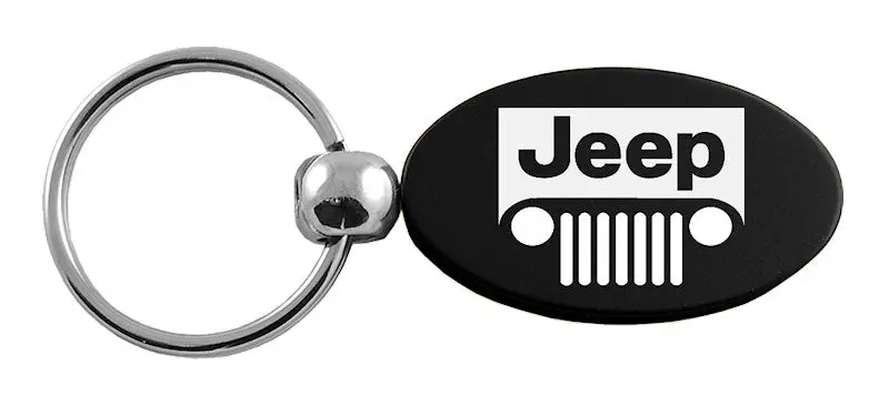 Jeep Grill Oval Key Fob (Black) 1