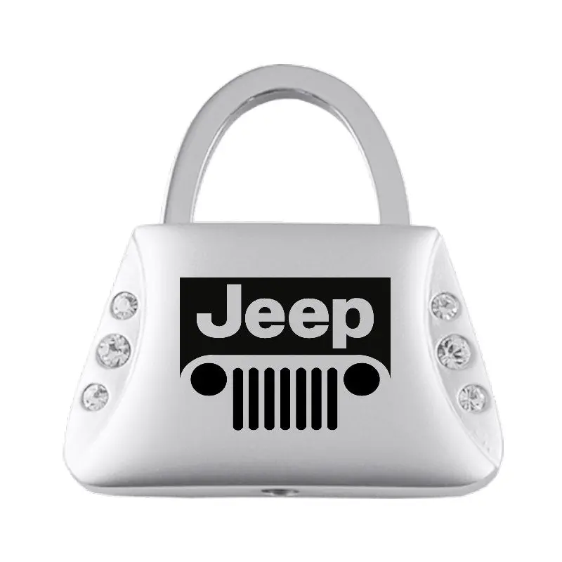 Jeep Grill Purse Shape Keychain (Chrome) 1